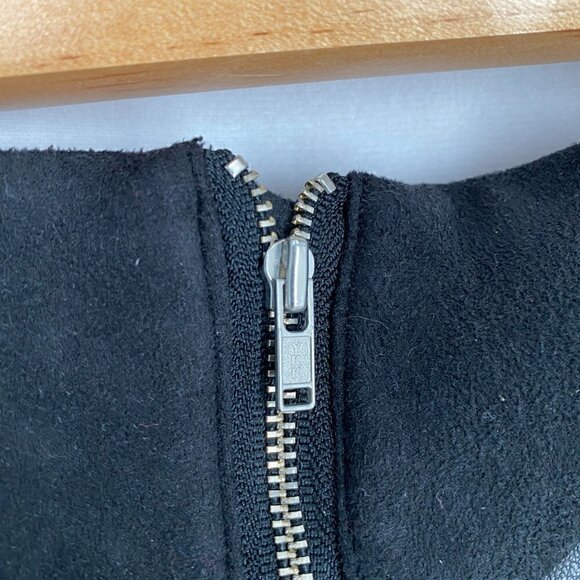 Design Lab Lord and Taylor Faux leather and Suede Mini Black Skirt Size XS - Picture 4 of 8